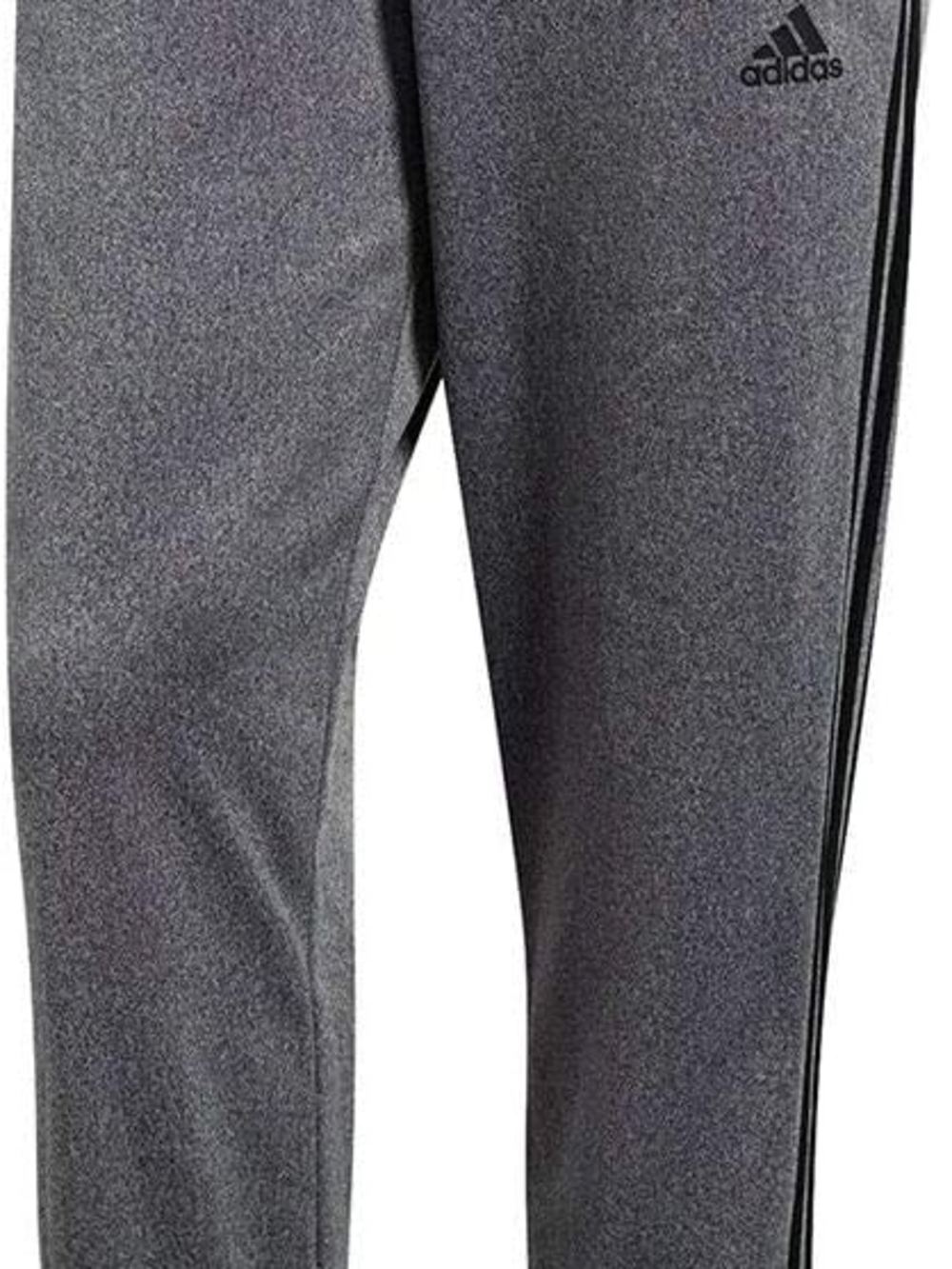 Adidas Tricot Joggers Mens Large Side Stripes Ankle Cuffs Drawstring Gray + Blac - Picture 13 of 15